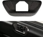 JSWAN Carbon Fibre Rear Trunk Hood Lock Replacement Cover for Toyota Supra A90 GR MK5 (2019-2023) Rear Boot Bumper Lock Portector, Car Door Lock Portector Cover Sticker (Bright Black) - Image 7
