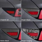 JSWAN Carbon Fiber Car Electric Box Decor Cover Charging Port Cap Car EV Charger Cap Cover for Tesla Model 3/Y Door Exterior Charging Port Panel Trim Cover Protective Sticker (Bright Forging) - Image 5