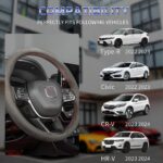 JSWAN Carbon Fiber Steering Wheel Cover Fit for 11th Gen Civic Type r FL5 Typer (2022-2024) CR-V/HR-V(2023-2024) Steering Wheel Trim Cover Steering Wheel Wrap Interior Accessories (Bright Black) - Image 6