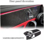 JSWAN 2pcs Carbon Fiber Door Wrist Trim Panel Molding Sticker for for Mercedes Benz CLA/A Class A180 A200 A35L A45S CLA35 CLA45 CLA45S W118 W177 V177 Door Molding Panel Cover(with Seat Heating) - Image 3