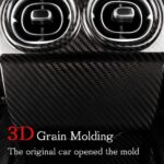 JSWAN Carbon Fiber Rear Air Condition Vent Cover Armrest Rear Air Vent Outlet Cover Trim for Benz C-Class C200L C260L W206 AMG C43 C63 (2023-2024) Center Console Armrest Air AC Vent Trim - Image 6