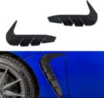 JSWAN Real Carbon Fiber Side Fender Air Vent Outlet Cover Fit for Subaru BRZ Scion FRS FT86 Shark Grille Spoiler Skirts Side Door Fender Air Vent Outlet Garnish Trim Exterior Accessories - Image 2