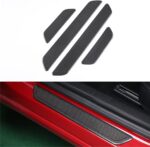 JSWAN 100% Real Carbon Fiber Car Door Pedal Cover for Model 3 Model Y 2017-2023 Car Internal Door Sill Trim Strip Sticker, for Tesla Accessories Interior Decoration Stickers (Matte Black 4 pcs) - Image 7