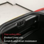 JSWAN Carbon Fibre Rear Trunk Hood Lock Replacement Cover for Toyota Supra A90 GR MK5 (2019-2023) Rear Boot Bumper Lock Portector, Car Door Lock Portector Cover Sticker (Bright Black) - Image 4