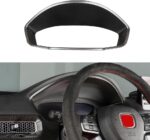 JSWAN Real Carbon Fiber Dashboard Fuel Gauge Tachometer Trim Cover Fit for 11th Gen Civic Type r FL5 LHD Typer Center Console Dashboard Instrument Control Panel Cover (Bright Black) - Image 7