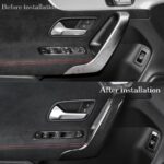 JSWAN Carbon Fiber 4pcs Inner Door Handle Covers Inner Door Pull Trim Sticker for Mercedes Benz CLA/A Class A180 A200 A35L A45S CLA35 CLA45 CLA45S W118 W177 V177 - Image 4