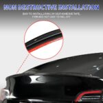 JSWAN Real Carbon Fiber Rear Spoiler Wing Fit for Tesla Model Y Rear Lip Trunk Spoiler Tail Spoiler Wing Rear Trunk Spoiler Lip Tail Wing Rear Trunk Lid (Model Y Gloss Black) - Image 6