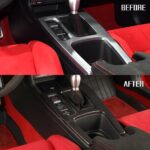 JSWAN Real Carbon Fiber Center Console Gear Shift Panel Cover Trim Central Control Panel Frame for 11th Gen Type R FL5 Typer (2023) Central Control Panel Gear Frame Cover (Matte Black) - Image 4