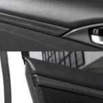 JSWAN 100% Carbon Fiber Door Panel Interior Door Moulding Trims Cover for 10th Gen Civic 2016-2021 Door Panel Armrest Cover Trim, Civic Door Sill Handle Protector Cover (2 pcs for Front Doors) - Image 5