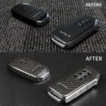 JSWAN Real Carbon Fiber Car Key Fob Cover Protector Shell for KIA EV6 GT/Gline (7 Buttons) Keyless Remote Control Smart Key Case Protector Cover (7 Buttons-Bright Black) - Image 5