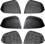 JSWAN Carbon Fiber Door Mirror Covers Side Mirror Rearview Cover Caps Rearview Replacement For Tesla Model Y Door Rearview Mirror Cover Cap Exterior Protect Accessories (Matte Black style) - Image 4