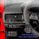 JSWAN Carbon Fiber Dashboard Air Vent Wind Outlet Panel Cover Fit for 11th Gen Civic Type r FL5 (2023) Typer Car Pilot Air Vent Outlet Panel Cover Headlight Power Switch Panel Cover (Forging) - Image 5