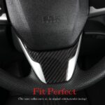 JSWAN Real Carbon Fiber Steering Wheel Trims Sticker for 10th Gen Civic (2016-2021) Steering Wheel Cover Panel, Steering Wheel Media Button Frame Cover - Image 6