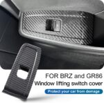 JSWAN Carbon Fiber Car Door Button Trim Switch Cover for BRZ GR86 LHD Car Window Lift Button Frame Sticker Car Interior Accessories - Image 6