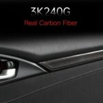 JSWAN 100% Carbon Fiber Door Panel Interior Door Moulding Trims Cover for 10th Gen Civic 2016-2021 Door Panel Armrest Cover Trim, Civic Door Sill Handle Protector Cover (2 pcs for Front Doors) - Image 4
