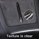 JSWAN Carbon Fiber Wireless Charging Creative Sticker for Model 3/Model Y 2021-2023 Center Console Phone Charger Non-Slip Sticker Protector Cover, Car Interior Accessories (Bright Black 3pcs) - Image 5