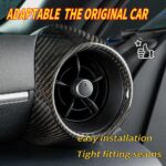 JSWAN 2Pcs Dry Carbon Fiber Air Outlet Cover Trim Fit for Subaru BRZ Scion FRS Toyota FT86 Front Side Air Conditioning Vent Outlet Cover Dashboard Decoration Sticker - Image 6