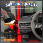 JSWAN Carbon Fiber Dashboard Air Vent Wind Outlet Panel Cover Fit for 11th Gen Civic Type r FL5 (2023) Typer Car Pilot Air Vent Outlet Panel Cover Headlight Power Switch Panel Cover (Forging) - Image 6
