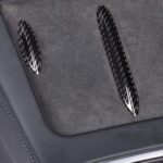 JSWAN Carbon Fiber Wireless Charging Creative Sticker for Model 3/Model Y 2021-2023 Center Console Phone Charger Non-Slip Sticker Protector Cover, Car Interior Accessories (Bright Black 3pcs) - Image 4