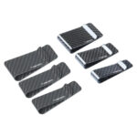 Carbon Fiber Glossy Mattle Black Texture Wallet Purse Money Clip Pocket Business Credit Card Cash Holder Wallet - Image 2