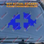 Map and Flag of Switzerland Car Decal Sticker Vinyl Swiss,Choose your size! - Image 11