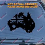 Flag Map of Australia Australian Outline Decal Sticker Car Vinyl pick size color die cut no bkgrd - Image 7