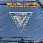 Danger Ejection Seat Sticker Decal Vinyl Aircraft Martin Baker RAF pick size color die cut no background - Image 13