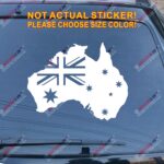 Flag Map of Australia Australian Outline Decal Sticker Car Vinyl pick size color die cut no bkgrd - Image 8
