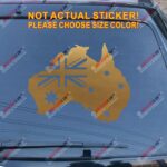 Flag Map of Australia Australian Outline Decal Sticker Car Vinyl pick size color die cut no bkgrd - Image 11