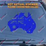 Flag Map of Australia Australian Outline Decal Sticker Car Vinyl pick size color die cut no bkgrd - Image 10