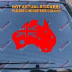 Flag Map of Australia Australian Outline Decal Sticker Car Vinyl pick size color die cut no bkgrd - Image 9