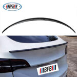 100% Real Carbon Fiber Rear Spoiler Wing - For Tesla Model Y - Dry Carbon Fiber Bright Tail Wing Factory Version Trunk - Image 6