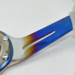 Acrylic Glow-in-the-Dark Steering Wheel - 350MM 14 Inch 6 Hole Universal Blue Baked Chrome Color Spokes - One Piece - Image 3