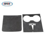 100% Real Carbon Fiber Center Console Panel Cup Holder Cover Storage Box Lid - For New Tesla Model Y and Model 3 - Image 4