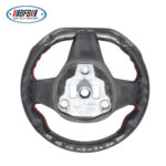 100% Real Carbon Fiber Matte Black Steering Wheel with Red Stitching - For Tesla Model 3 Y - Image 6