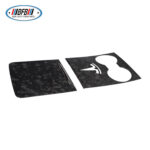 100% Real Carbon Fiber Center Console Panel Cup Holder Cover Storage Box Cover - For Tesla Model Y 3 - Forged Pattern New Version - Image 3