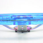 Racing Acrylic Steering Wheel - 350MM 14 Inch Modified Car Competition Transparent Bubble Blue Baked Chrome Color Spokes - One Piece - Image 4