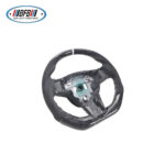 100% Real Carbon Fiber Forged Suede Steering Wheel with White Stitching and White Center Mark - For Tesla Model 3 Y - Modification - Image 2