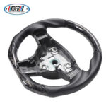 100% Real Carbon Fiber Forged Black Steering Wheel with Black Stitching - For Tesla Model Y - Image 9