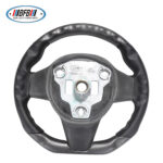 100% Real Carbon Fiber Matte Black Steering Wheel with Black Stitching and Perforations - For Tesla Model 3 Y - Modification - Image 4