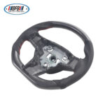 100% Real Carbon Fiber Matte Black Steering Wheel with Red Stitching and Suede - For Tesla Model 3 Y - Modification - Image 3