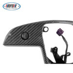 100% Real Carbon Fiber Steering Wheel Cover - For Tesla Model S X 2021 - Carbon Fiber Replacement Steering Wheel Shell - Image 4