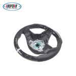 100% Real Carbon Fiber Forged Suede Steering Wheel with White Stitching and White Center Mark - For Tesla Model 3 Y - Modification - Image 4