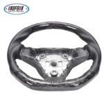 100% Real Carbon Fiber Forged Black Steering Wheel with Black Stitching - For Tesla Model Y - Image 3