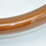 Classic Vintage Car Steering Wheel - 350MM 14 Inch 6 Hole Universal Brown Stainless Steel Spokes Bright Chrome Wood - One Piece - Image 4