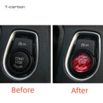 T-carbon Carbon Fiber Engine Start Stop Button Cap Trim Cover For Mercedes Benz Accessories - Image 2