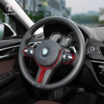 T-carbon Steering Wheel Cover Trims Carbon Fiber Decoration For BMW Car Interior Accessories - Image 2