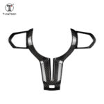 T-carbon Steering Wheel Cover Trims Carbon Fiber Decoration For BMW Car Interior Accessories - Image 5