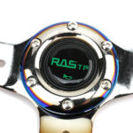 14" 350mm White Universal Racing Acrylic Steering Wheel 6-Hole Car Luminous - Image 5