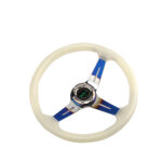 14" 350mm White Universal Racing Acrylic Steering Wheel 6-Hole Car Luminous - Image 6